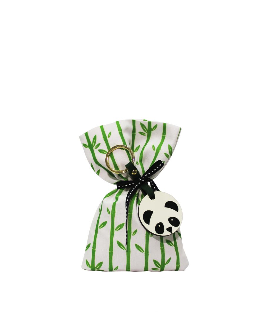 Μπομπονιέρα πουγκάκι με μπρελόκ Panda